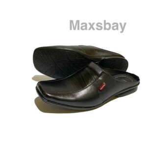 Sepatu Sandal Slop Pria Bahan Kulit Asli