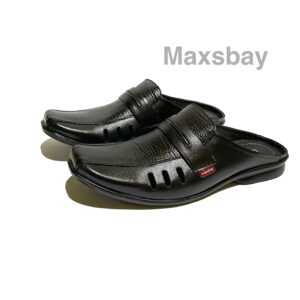 Sepatu Sandal Slop Pria Bahan Kulit Asli